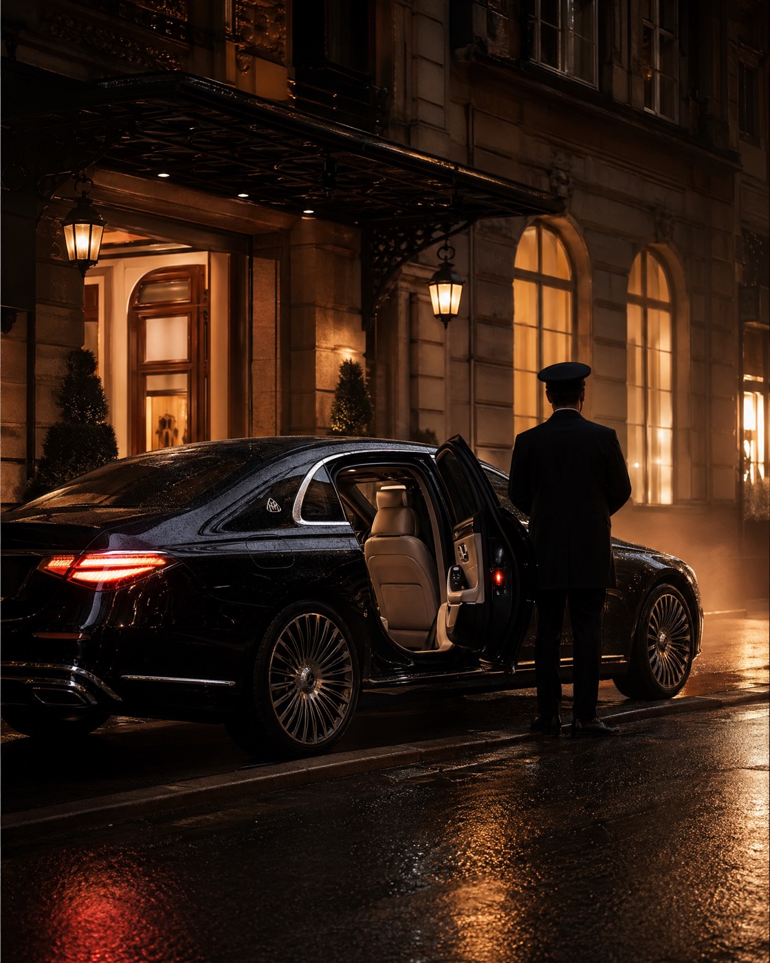 Premium-Limousine Innenraum mit Lederausstattung – Chauffeurservice Altmark