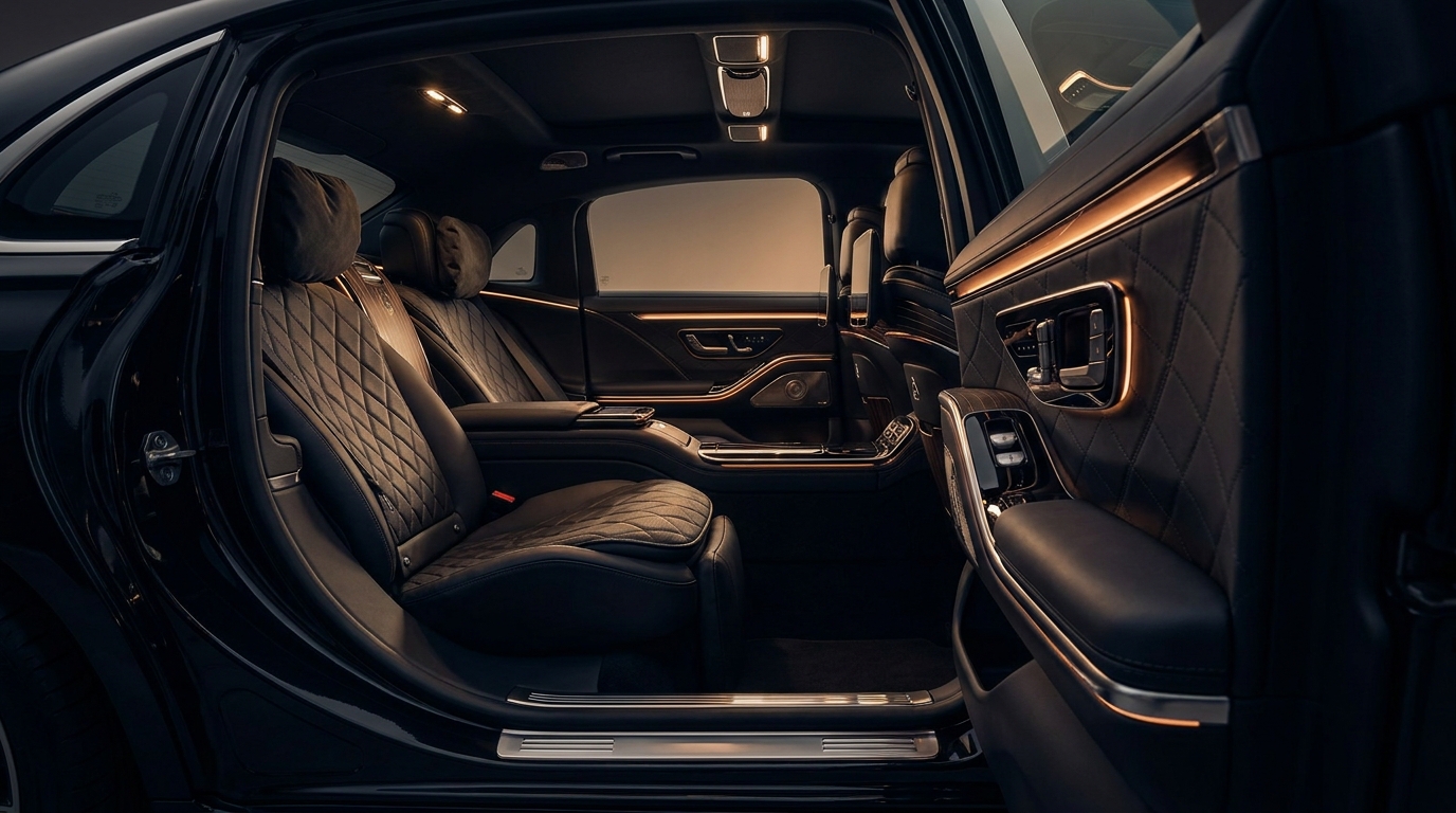 Handgenähtes Nappaleder im Mercedes-Maybach – Premium Chauffeurservice